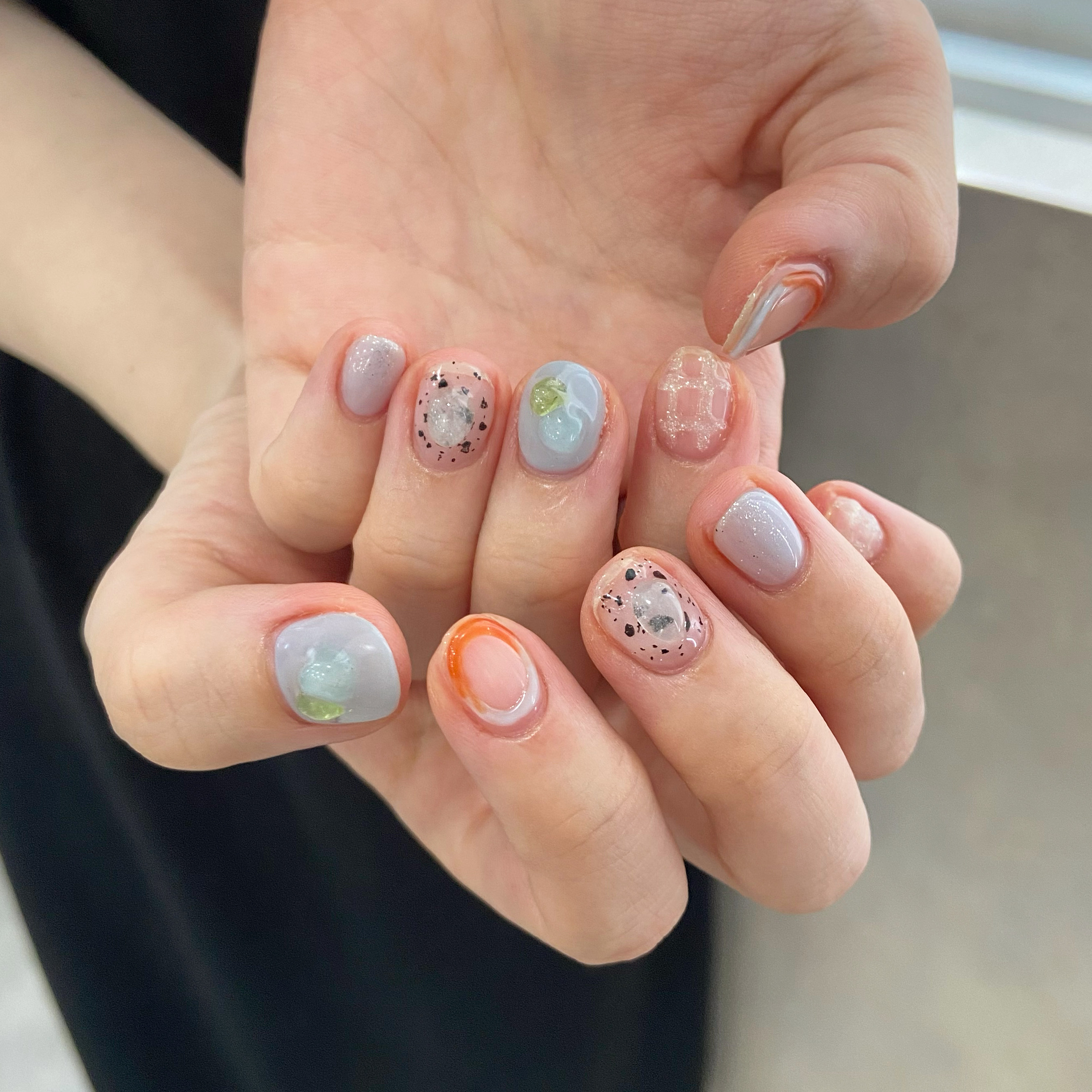 韓国カラフルネイル Shiho K 梅田のネイルサロン Nail Maison梅田店